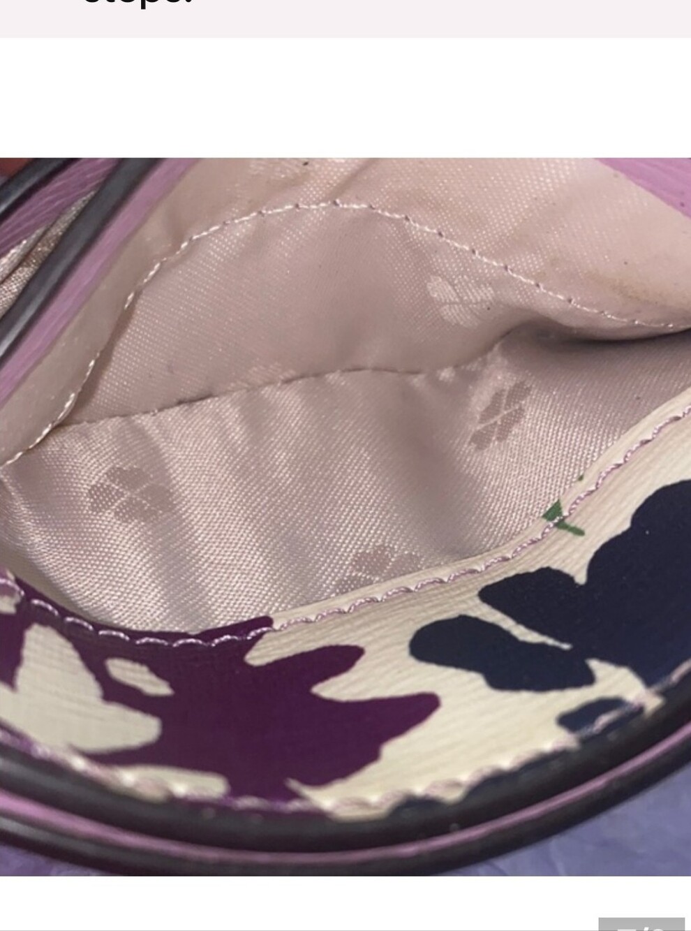 kate spade Floral Leather Card Holder, Good Condition - Picture 7 of 8